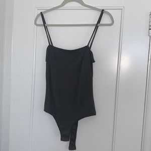 Free People Olive Green Bodysuit Size Small